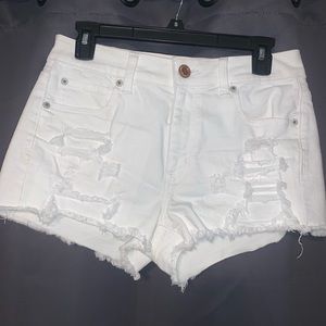 white jean shorts